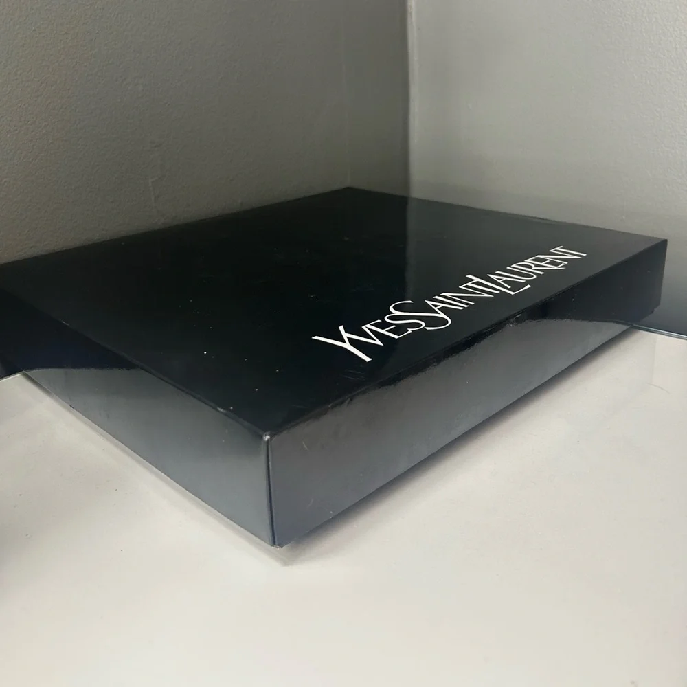 YSL Yves Saint Laurent Blue and White Twin Sheet Set
